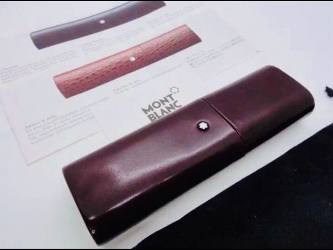 ⭐️モンブラン社⭐️巨匠フローレンスの手作り本革製ペンポーチ⭐️最後のロマノメイ作⭐️
