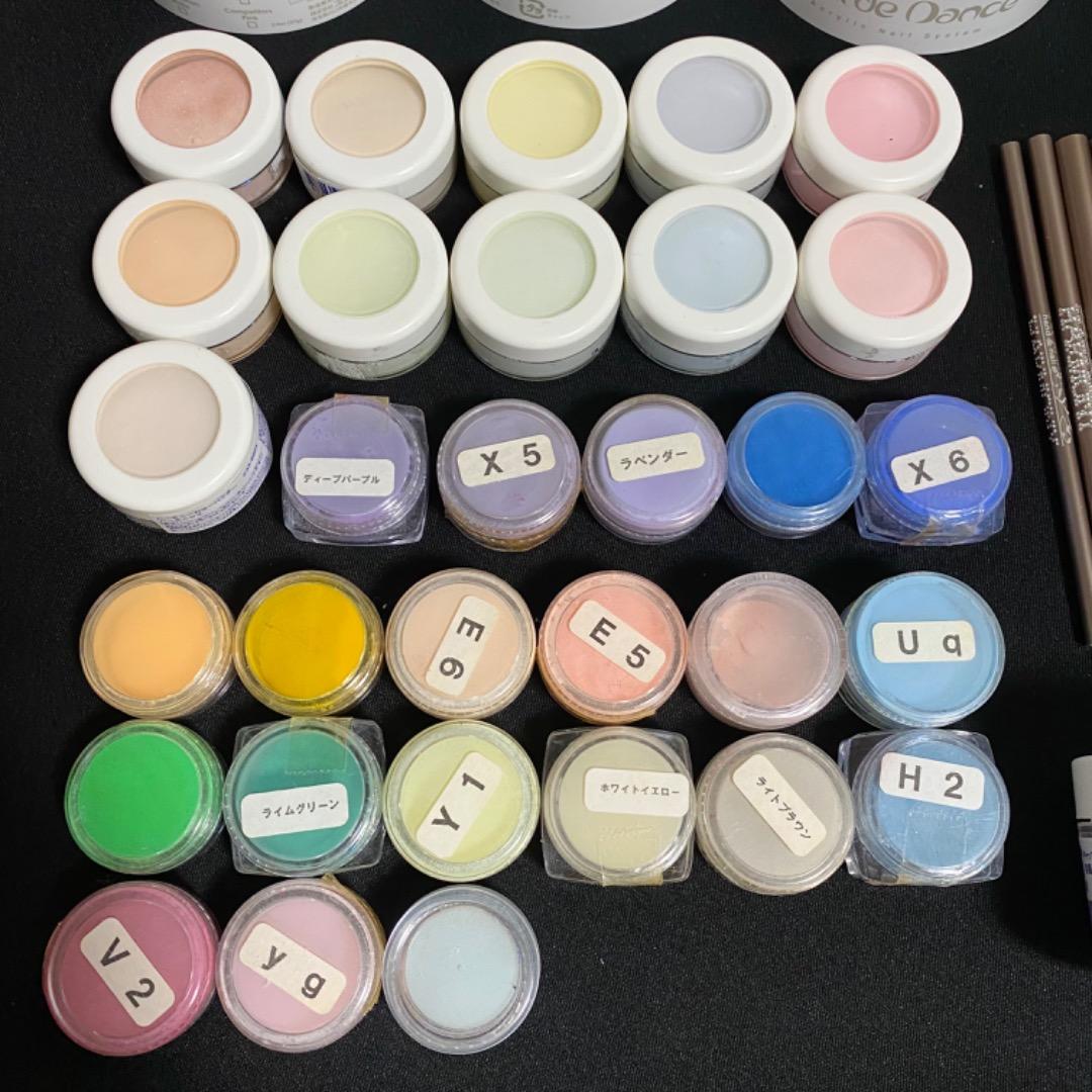 新品含む　アクリルパウダー スカルプセット まとめ売り　3Dネイル　アート用品