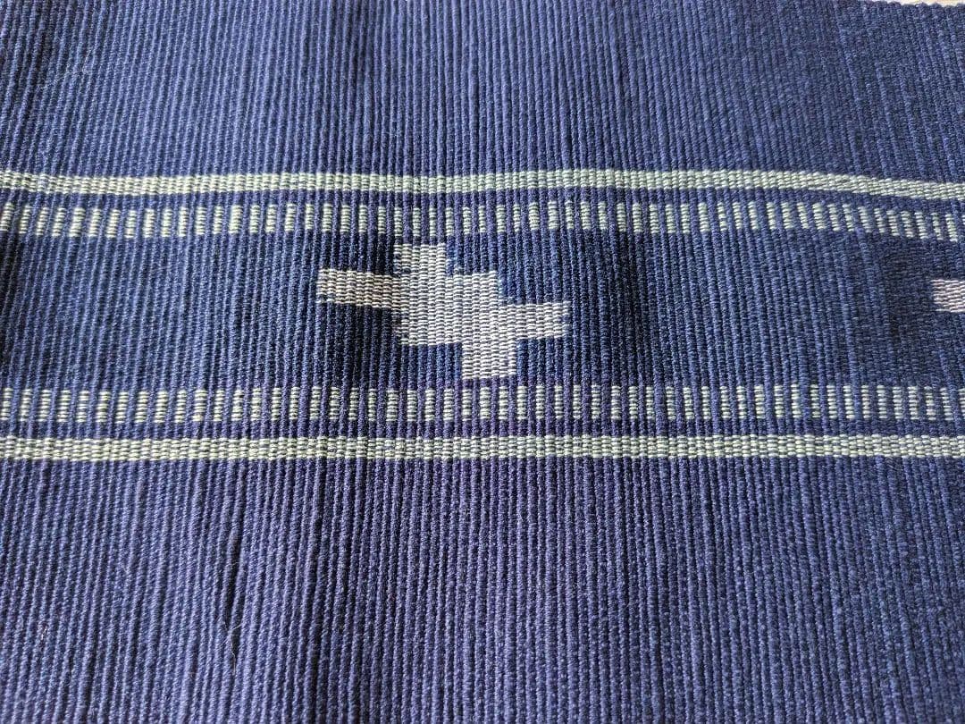 半幅帯　ミンサー織り　竺仙　手織り