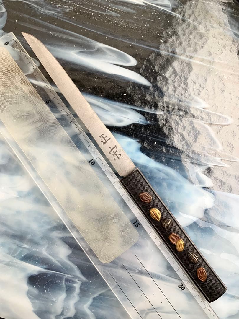 小柄小刀　木の実図小柄袋　刀装具（15cm以下の合法サイズ）