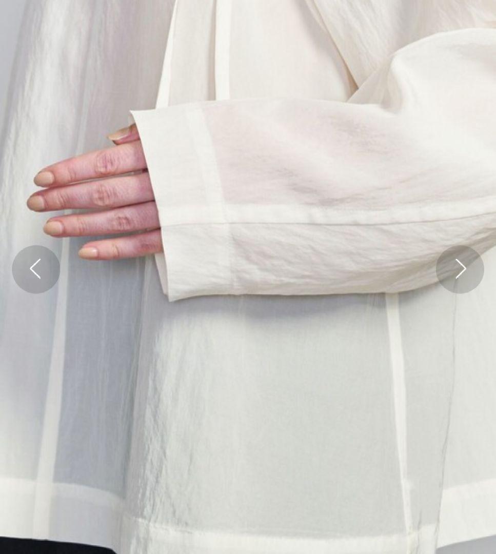 BEAUTY&YOUTH キュプラ リボンタイノーカラーブラウス