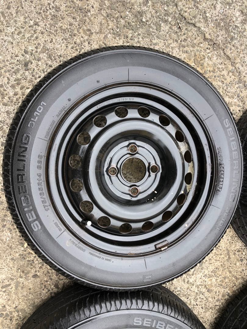 鉄チン　14インチ　175/65R14 タイヤホイールセット