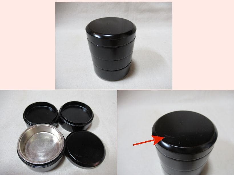 茶道七事式　木製真塗香盆　重香合　聞香炉　火道具