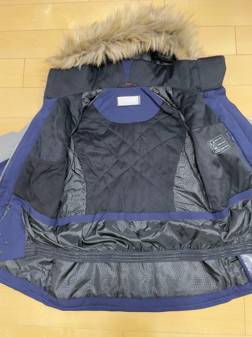 【美品】phenix スキーウェア 女性用 ネイビー/グレー　Mサイズ