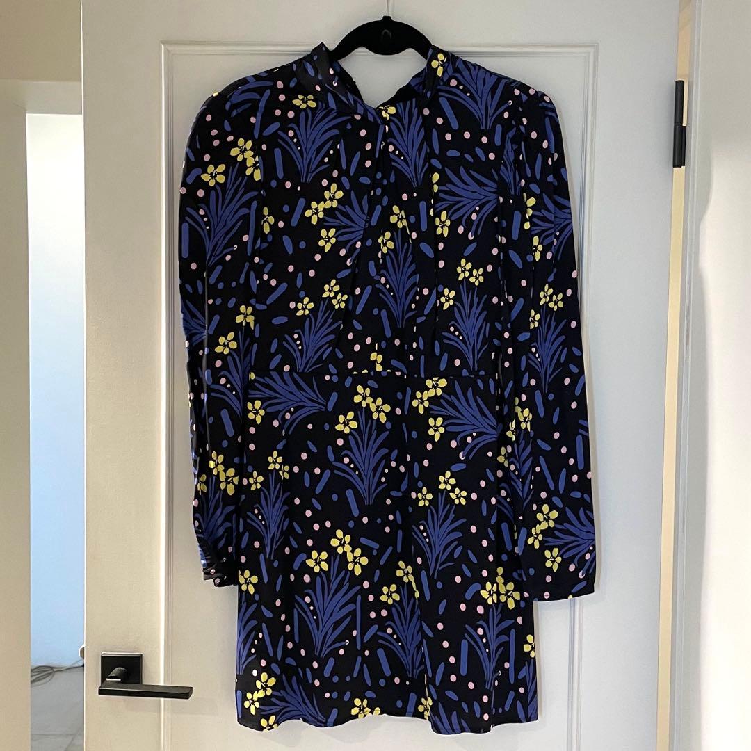 SelfPortrait花柄バックオープン ミニワンピース