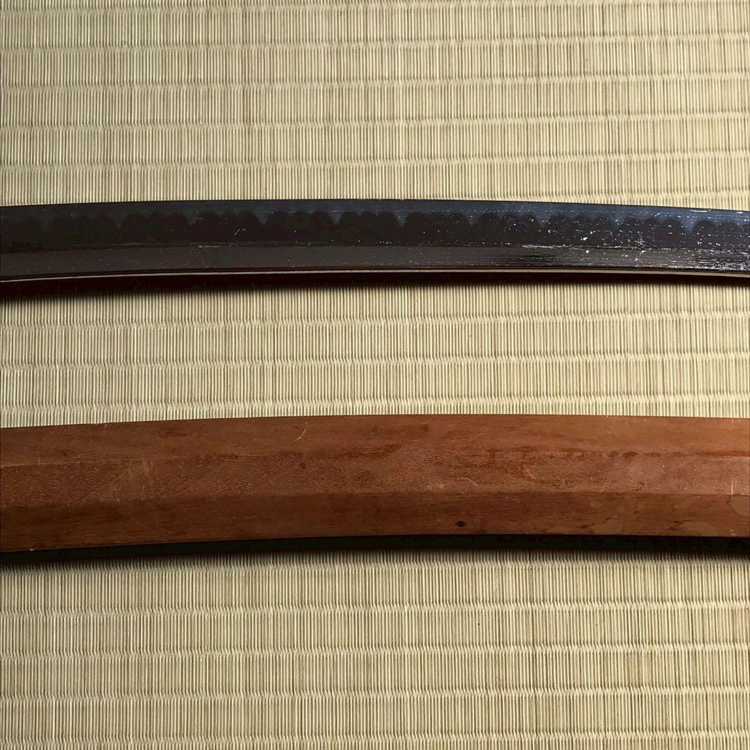 Js5 赤樫 木刀 模造刀 2本セット 脇差　白鞘 昭和レトロ