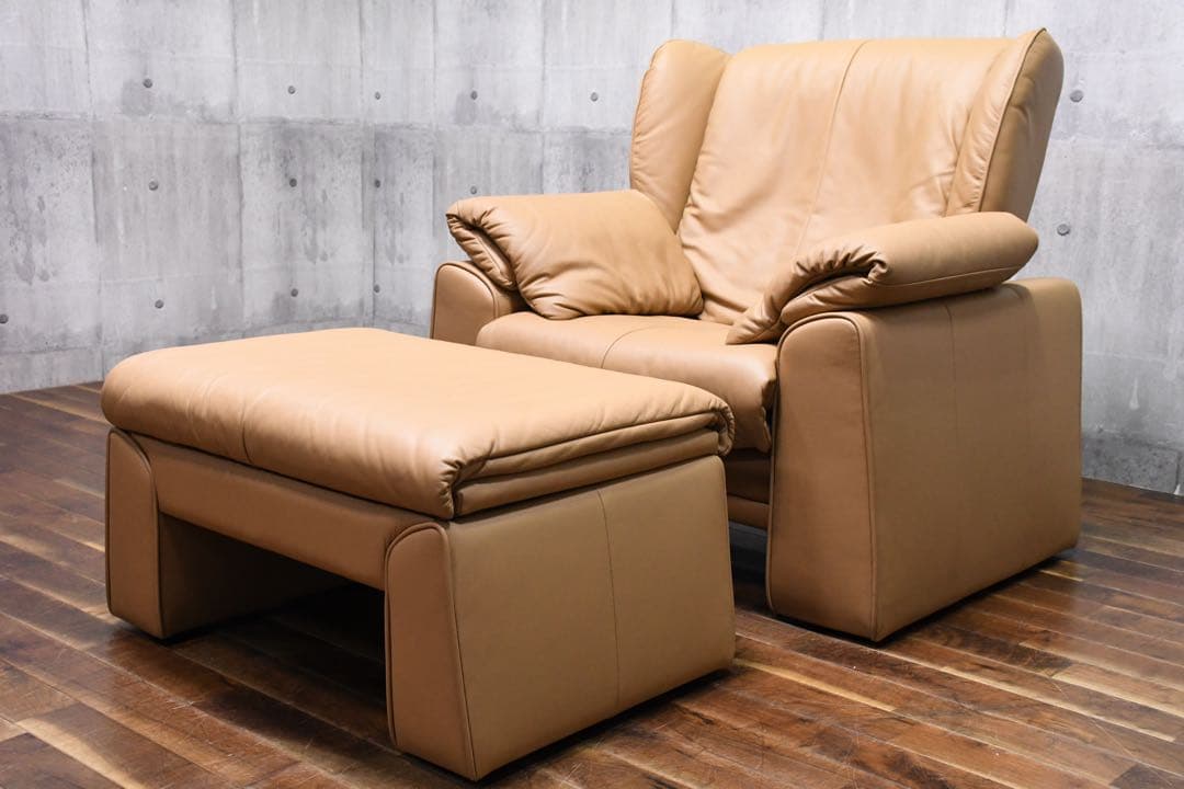 EEK90 展示品 エルポ アトランタ リクライニングソファ オットマンセット