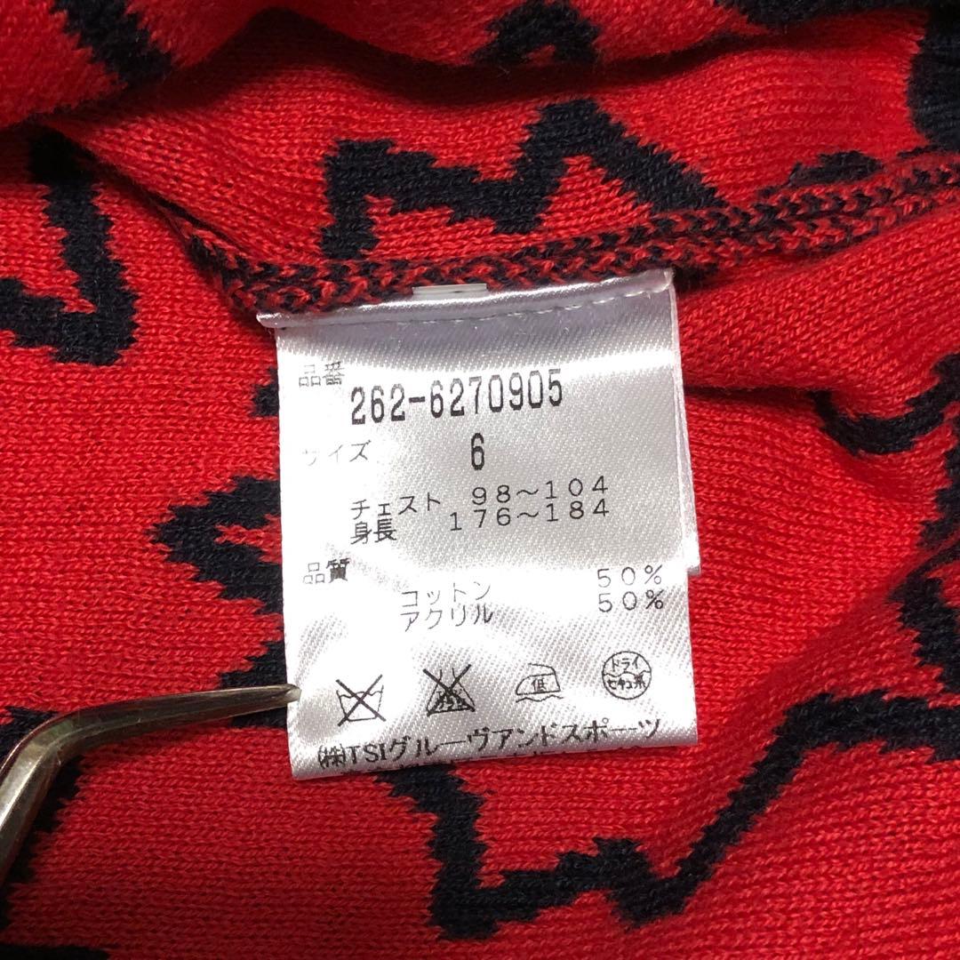 美品　ジャックバニー　パーリーゲイツ　ゴルフ　セーター　メイプル総柄　6（XL）