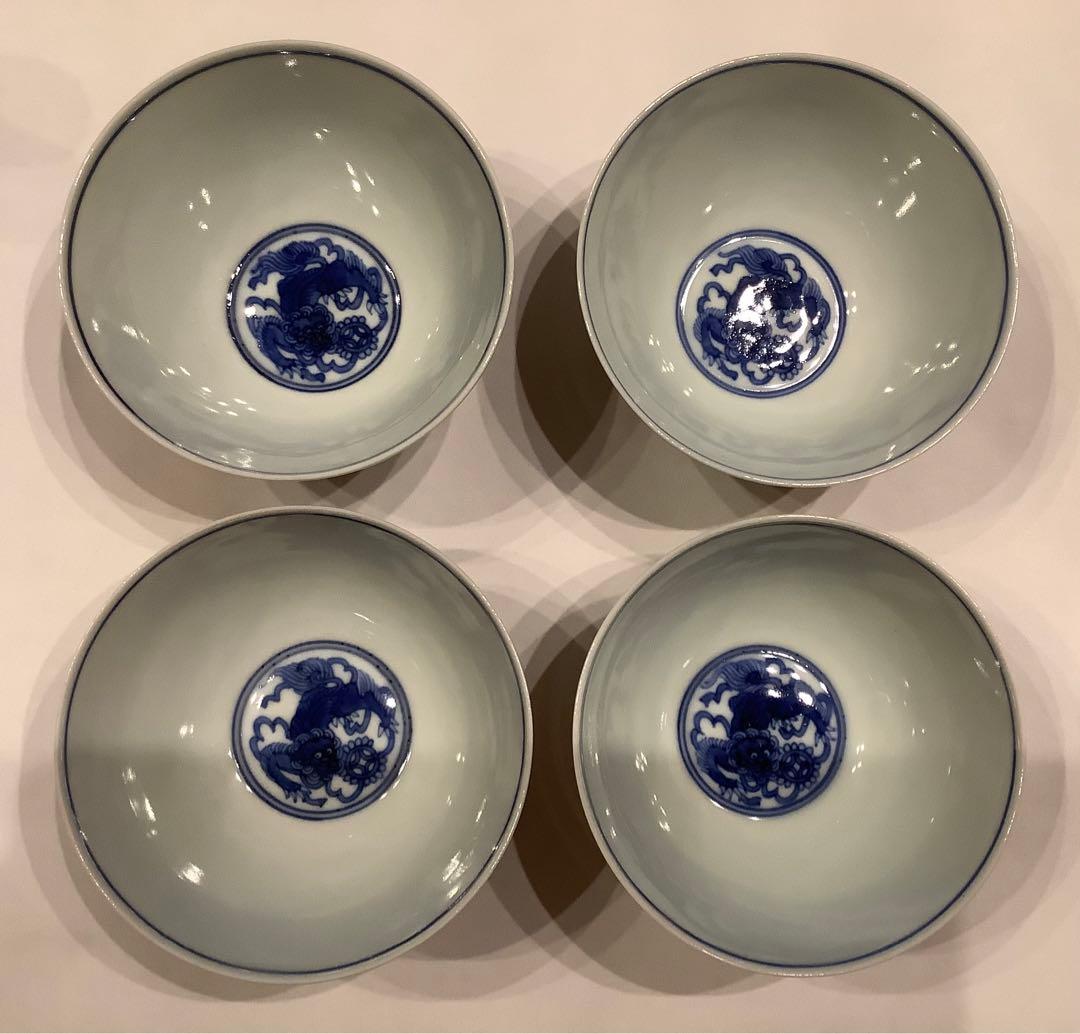 【宮永東山】茶盌　金襴手獅子図　汲み出し茶盌　14客※