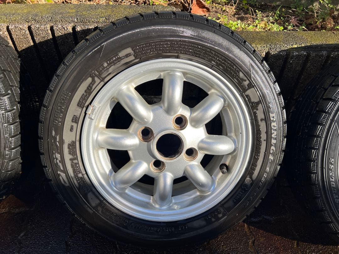 ローバー　ミニ　純正アルミ　12インチ　スタッドレスタイヤ付