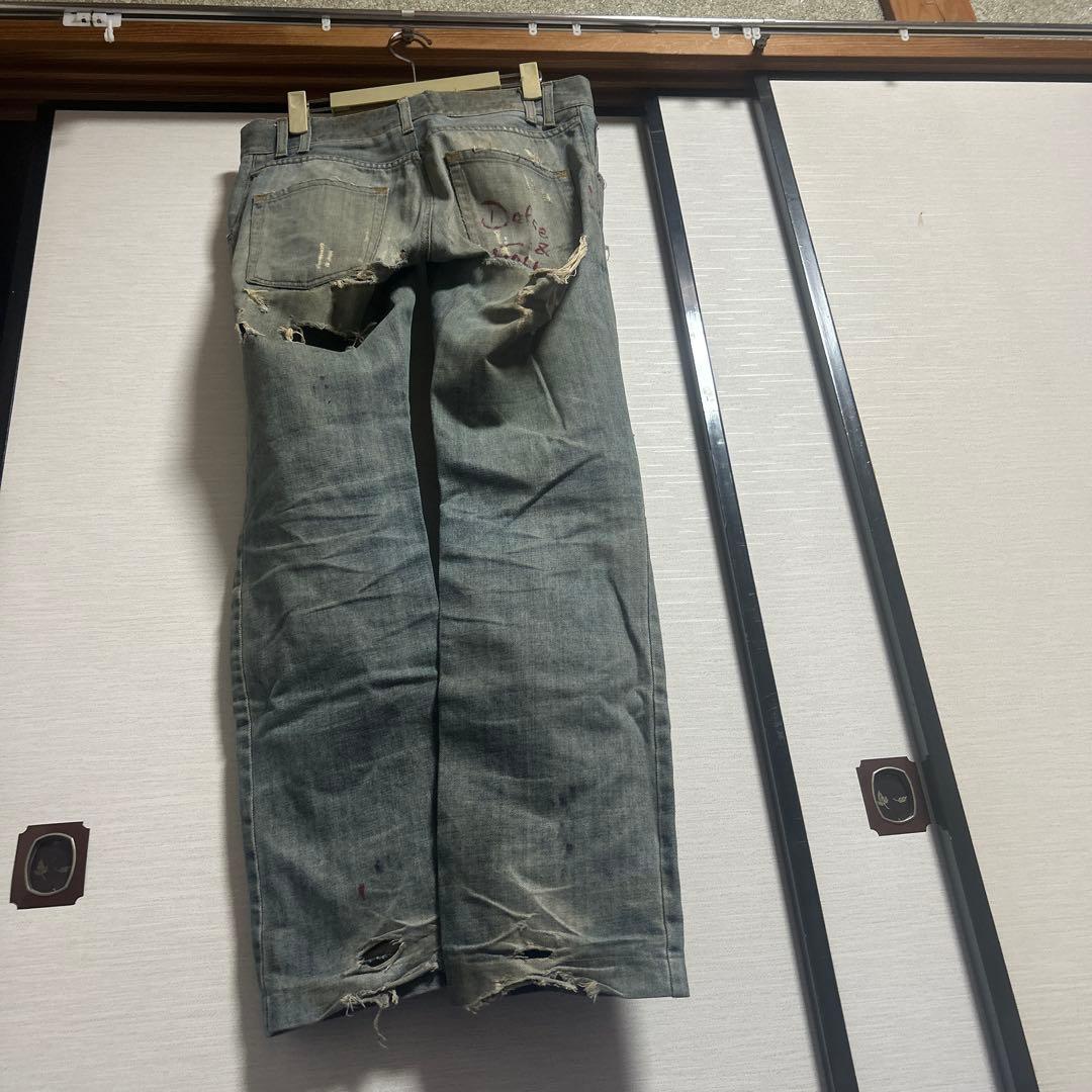 ドルチェ＆ガッバーナ　ダメージデニムパンツ