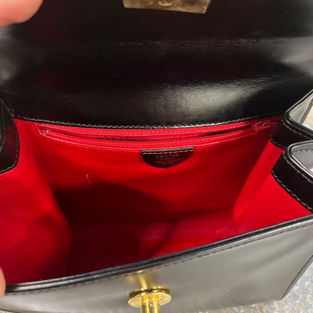 ⭐*️様 美品 CELINE ブラックレザー ハンドバッグ　現状品