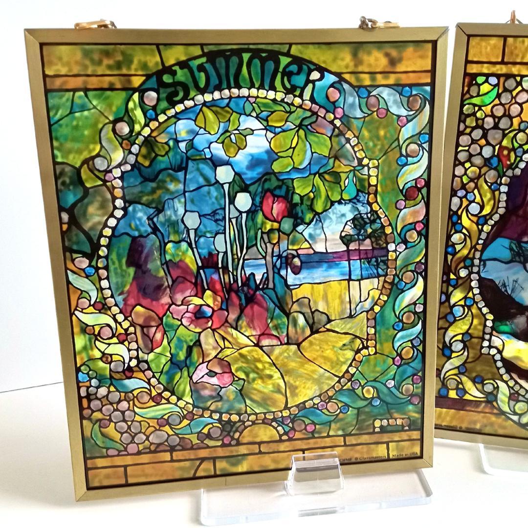 ルイスCティファニー ステンドグラス 四季・春夏秋冬グラスマスターズ社