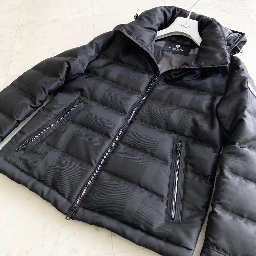 未使用級 ブラックレーベル クレストブリッジ シャドーチェック ダウンジャケット