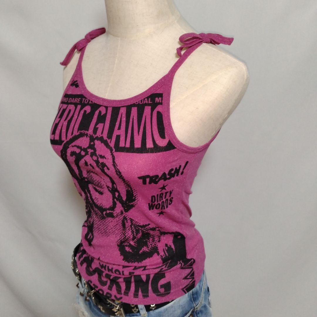 初期 レアデザイン HYSTERICS ヒスガール ピンク ラメ キャミソール