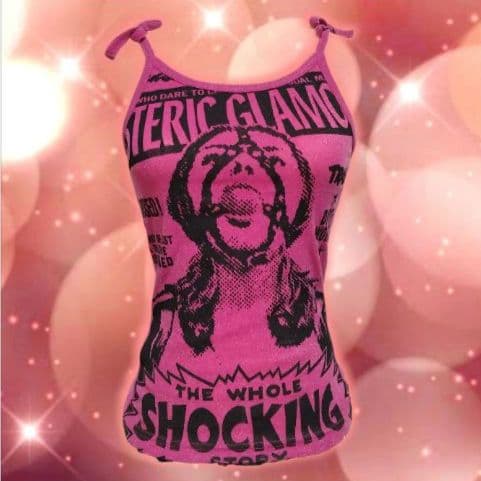 初期 レアデザイン HYSTERICS ヒスガール ピンク ラメ キャミソール