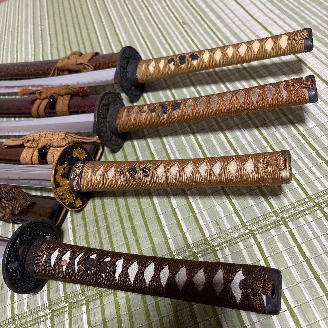 模造刀　模擬刀　武士　侍　伝統工芸　剣　ソード　太刀　　鞘　鍔　4本