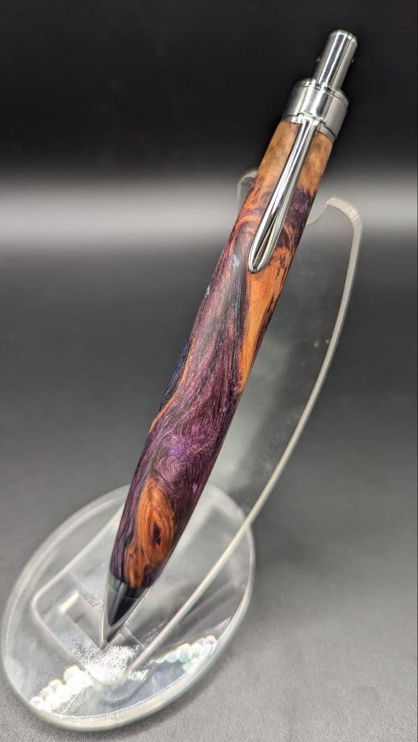 129ペン工房翌檜　スタビライズドウッドバーチバール　木軸シャーペン　ボールペン