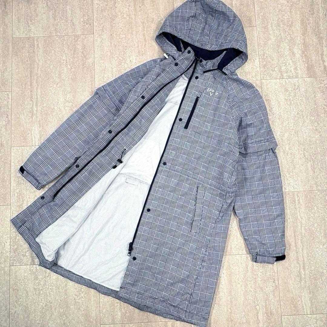 キャロウェイ レインウェア レインコート 千鳥柄 チェック柄 4way LL