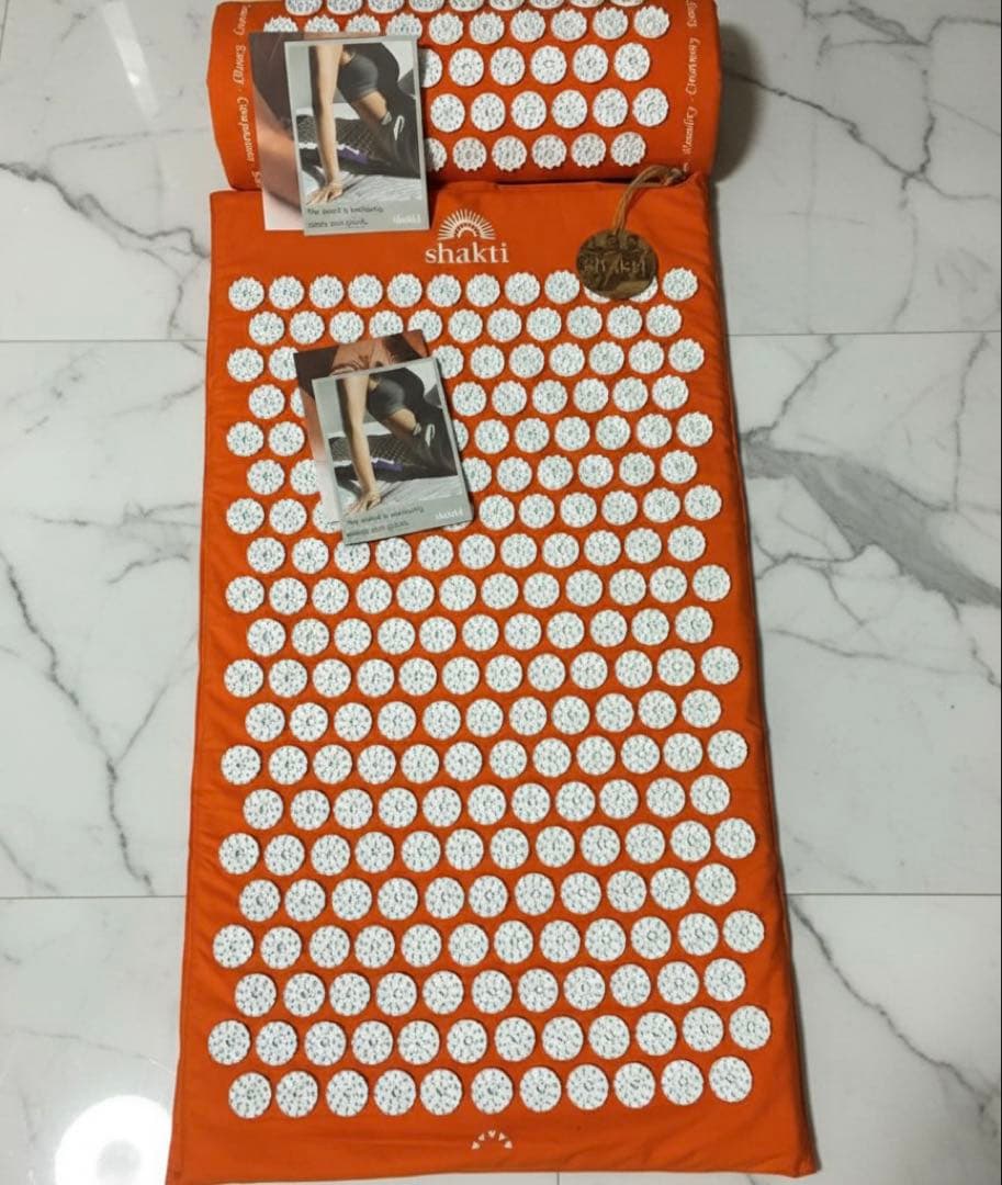 正規品 shaktiシャクティマット&ピローセット オレンジオリジナル