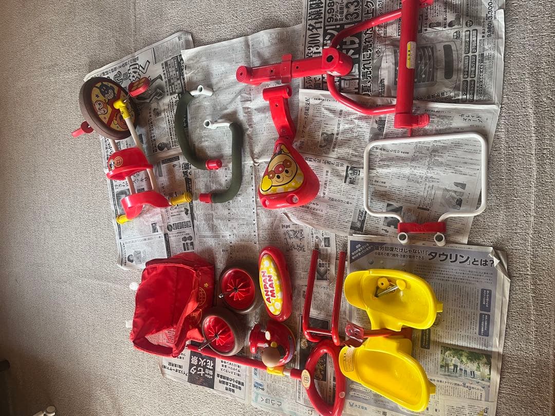 アンパンマン デラックス三輪車　サンシェード付