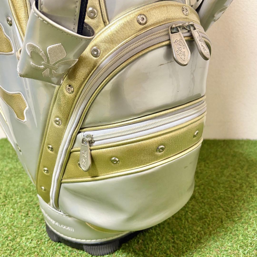 ダンスウィズドラゴン　キャディバッグ　3点式　ゴールド　エナメル　フードなし