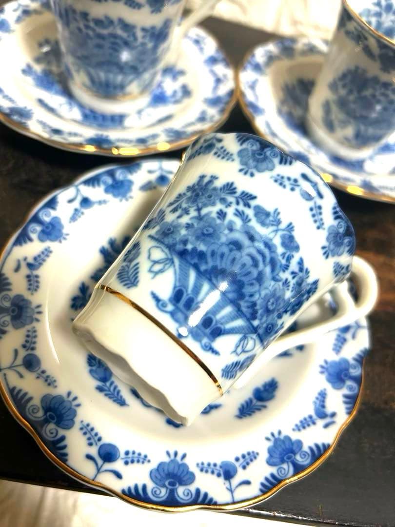 未使用品　寿陶　王冠マーク　クラウンマーク カップ、ソーサー 5セット