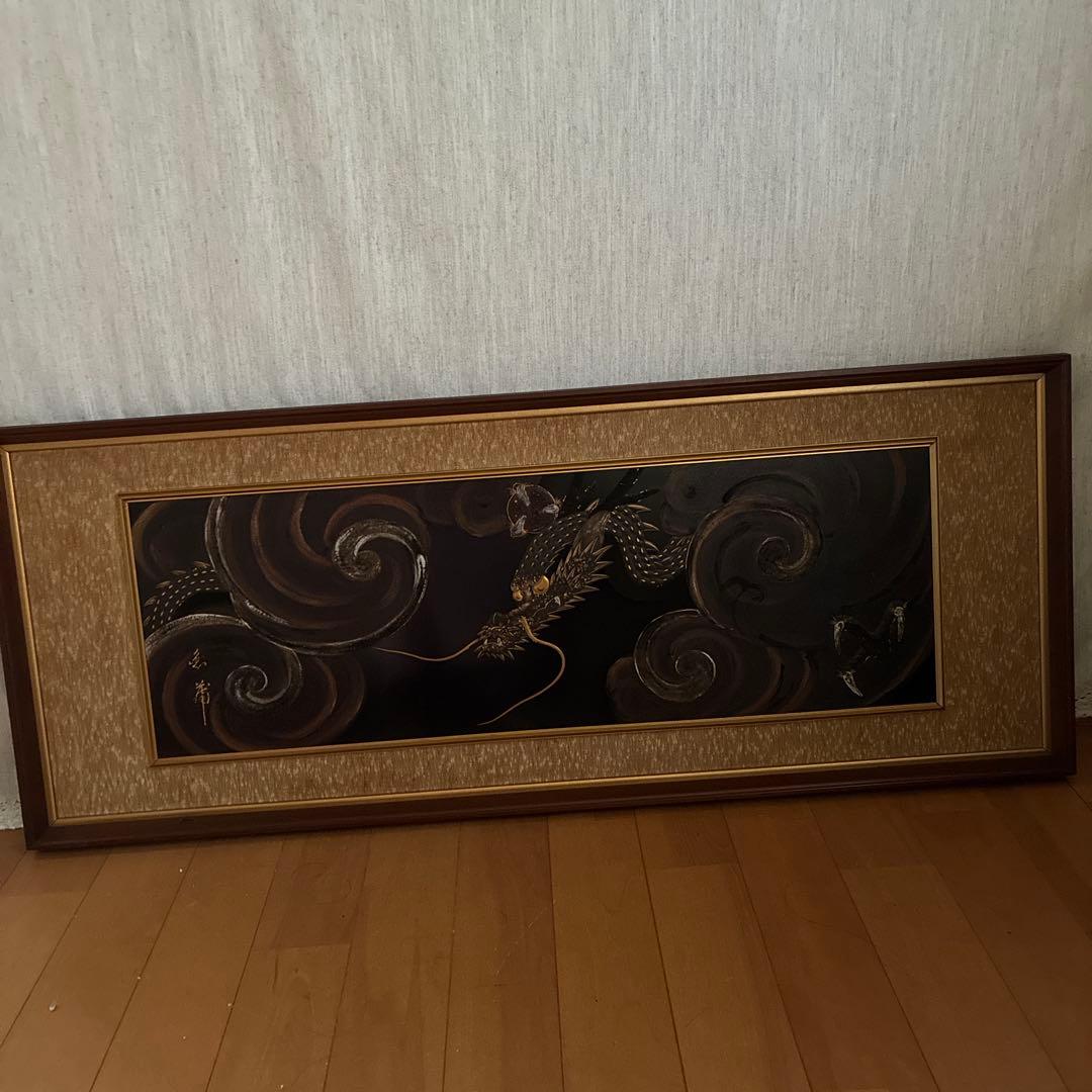 漆器龍パネル