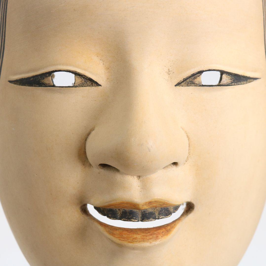 能面 小面 彩色木彫　AC1022