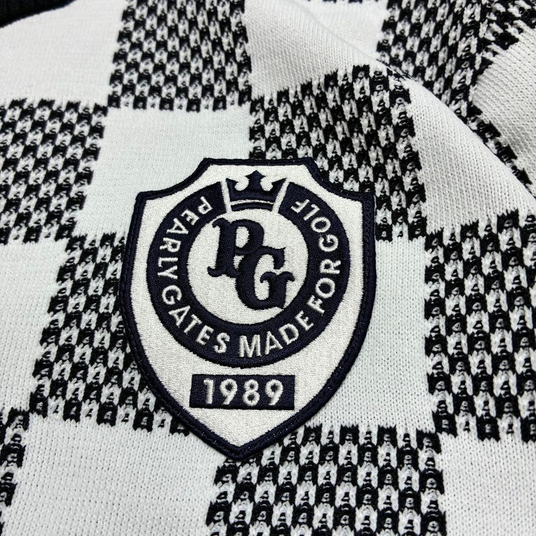 PEARLY GATES ドライバーズニット ジャケット チェック柄 L 白