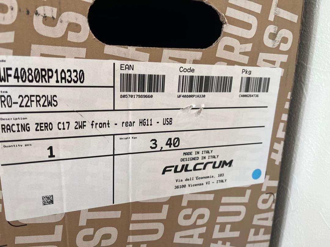 FULCRUM RACING ZERO C17 2-WAY FIT タイヤ付