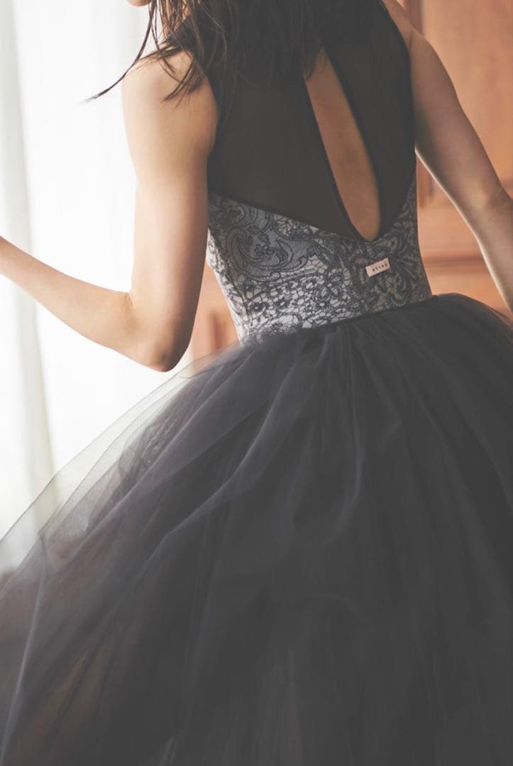 バレエ type Y neck ribbon / eternal lace etoupe