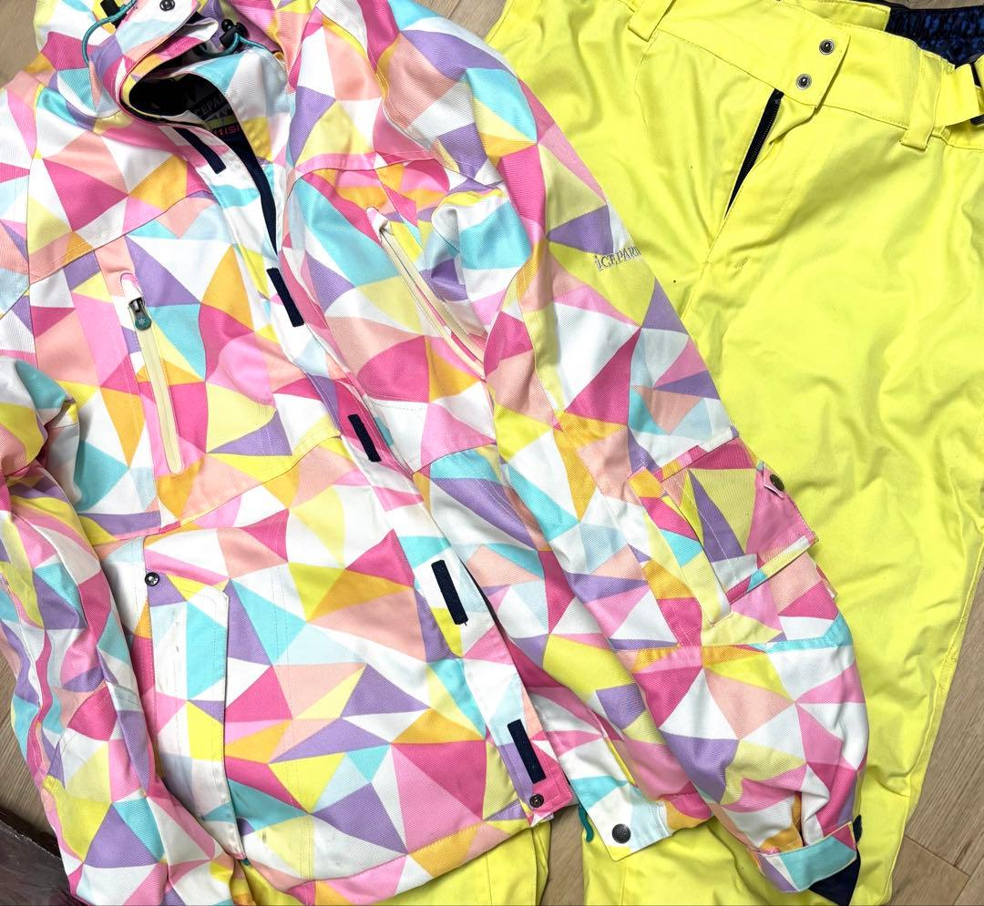 icepardal 上下　s スノーウェア 幾何学模様 スノボウェア　スキー