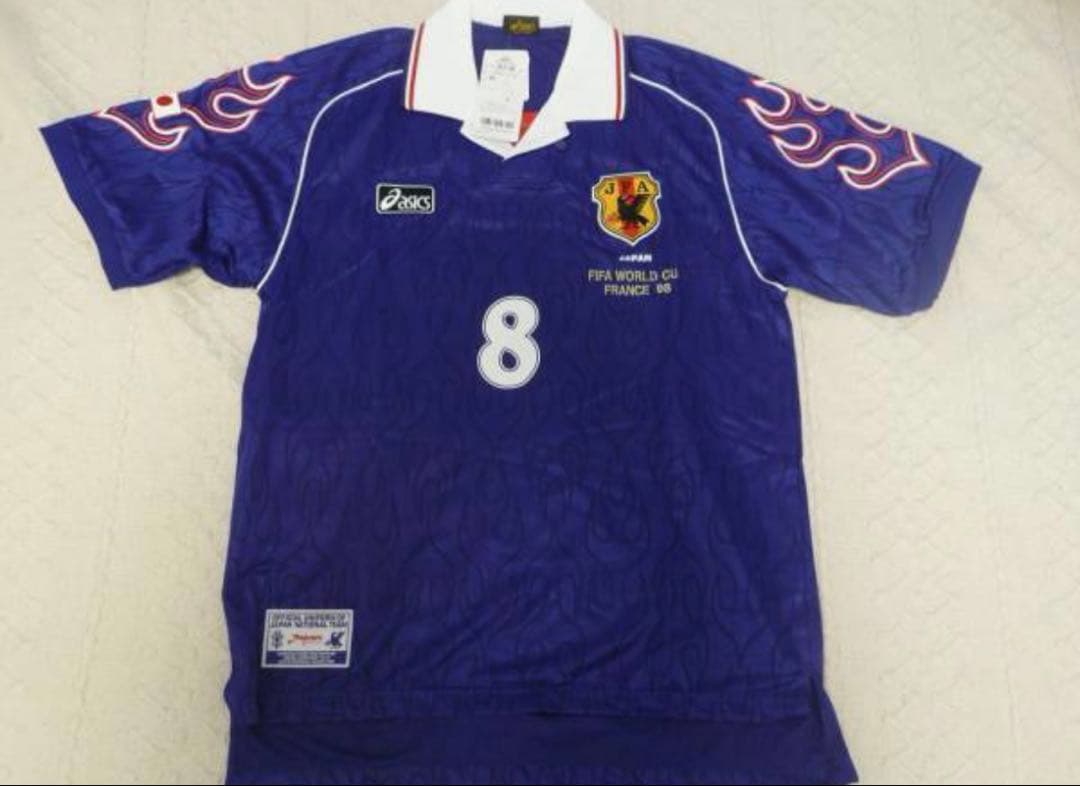 98フランスW杯 日本代表ユニ #8中田英寿 新品タグ付 FIFA刺繍入