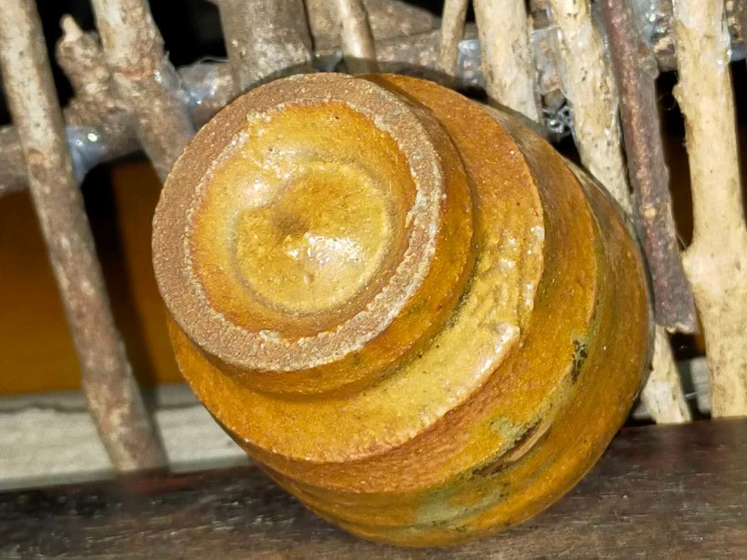 ♥未使用♥　各務周海　灰釉　ぐい呑み　桐箱付き　ぐい飲み　骨董　古玩