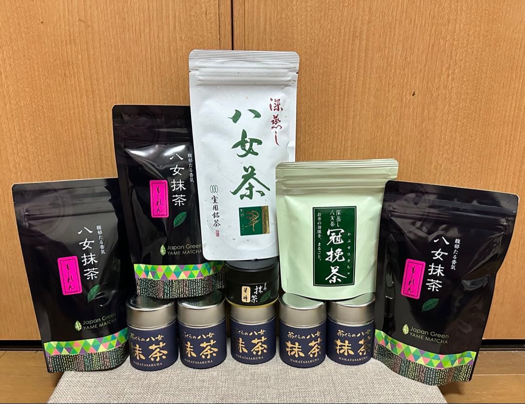 八女抹茶セット【新品】 星野製茶園 八女抹茶 もくれん