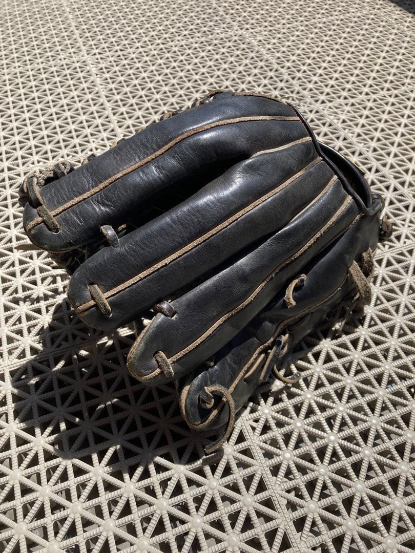 ZETT 硬式グローブ 黒 外野用