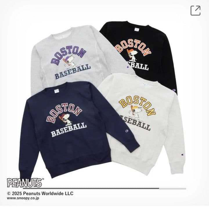 チャンピオン　Ｌ　クールネック　スウェットシャツ　リバースウィーブ　黒