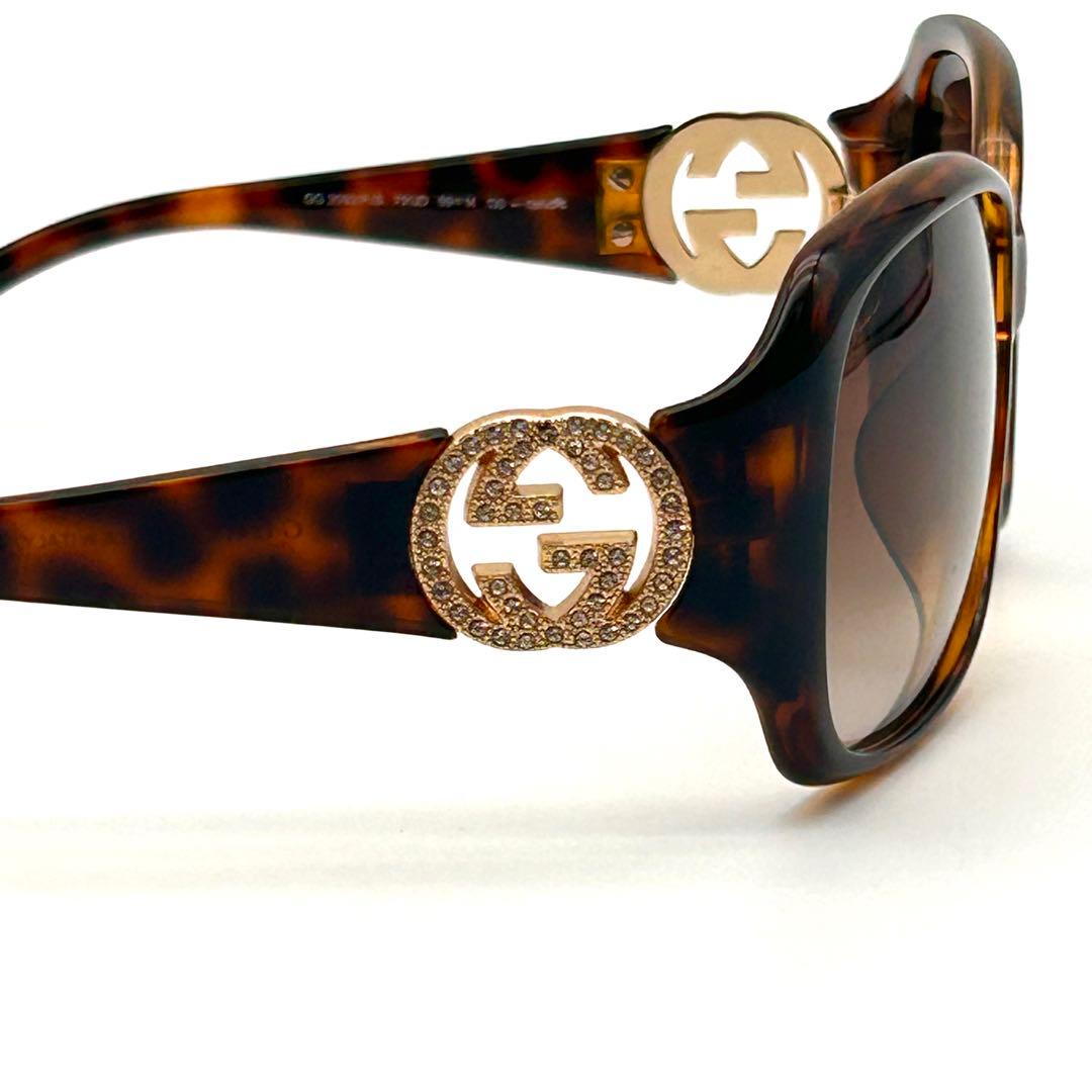 極美品✨ GUCCI グッチ サングラス GGロゴ ✨ラインストーン✨