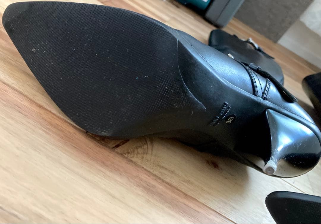 MIUMIUブラックレザー ロングブーツ 38.5