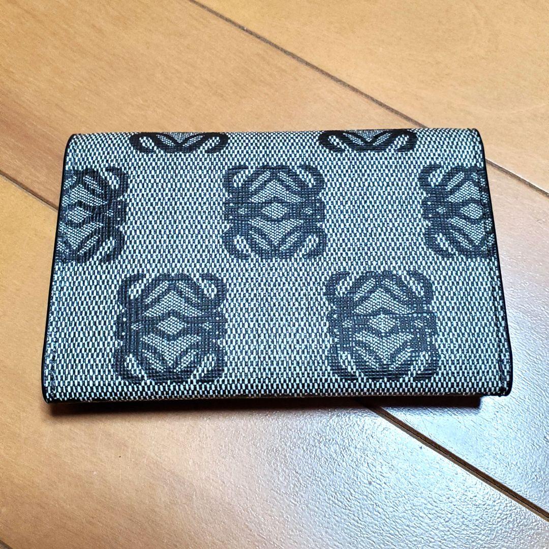 LOEWE ロエベ カードケース 名刺入れ アナグラム グレー/ブラック