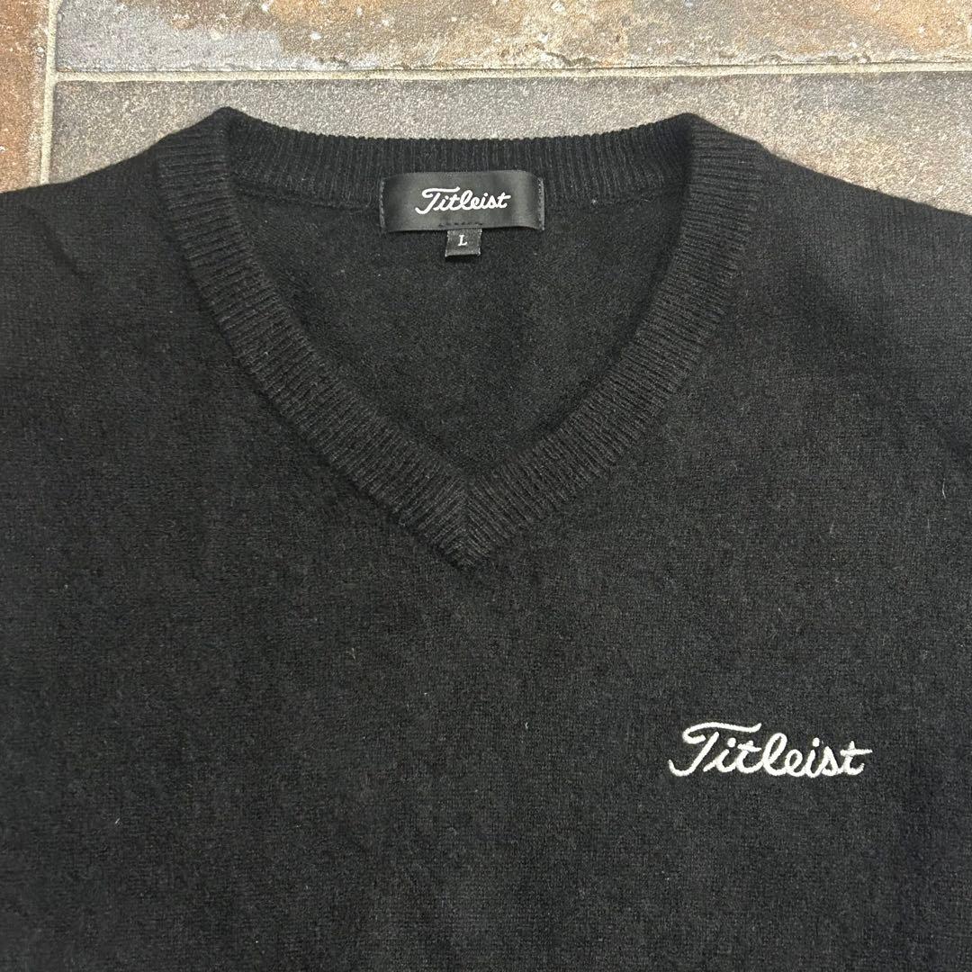 トリプルスター Titleist メンズ カシミヤ 長袖 Vネック