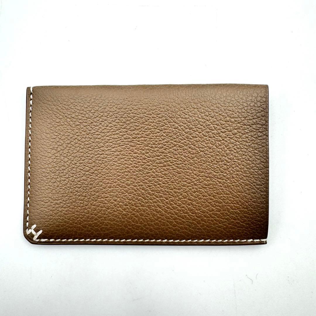 新品✨HERMES Hセリエ カードケース エバーカラー エトゥープ W刻印
