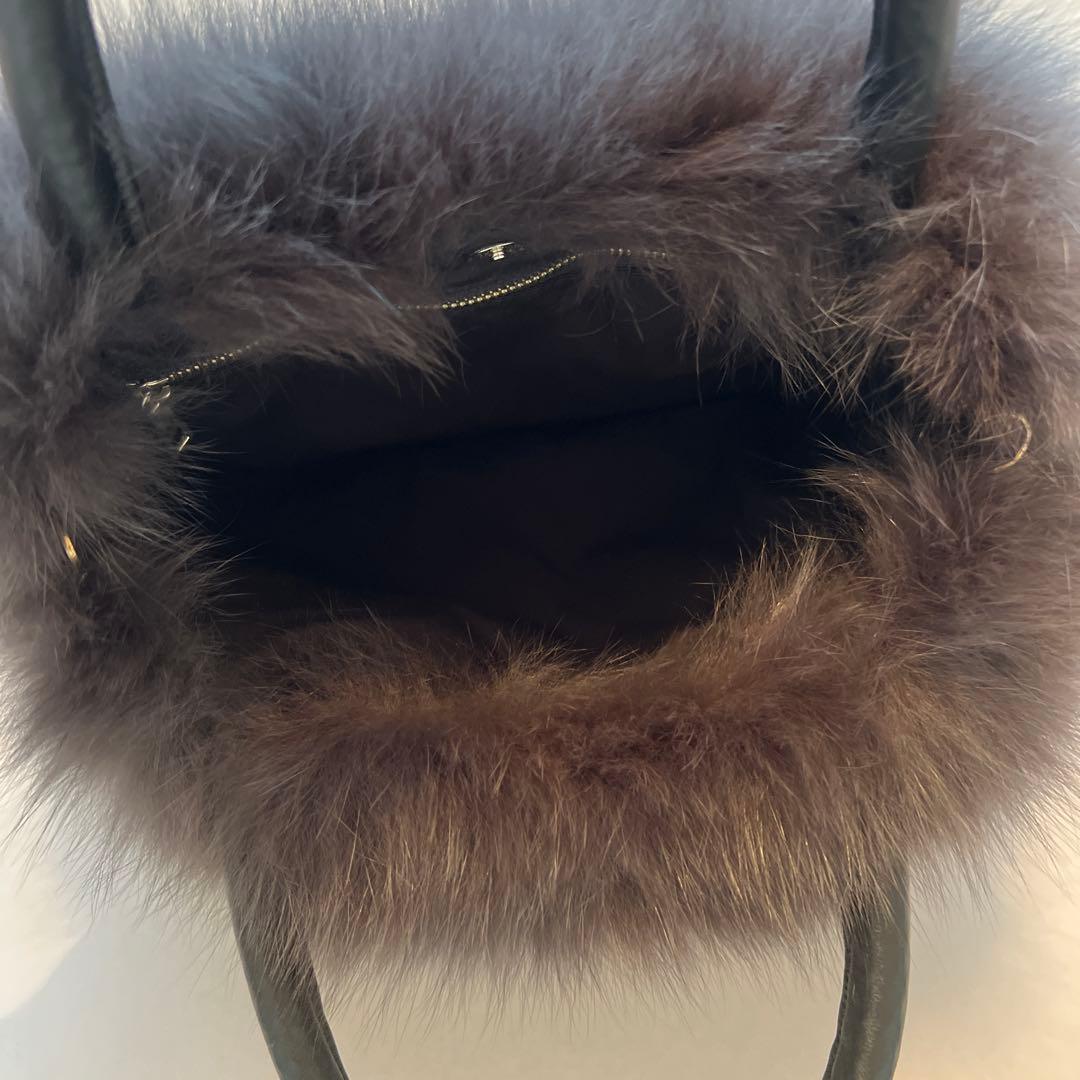 最終価格！天然毛皮■サガフォックス ファートートバッグ M 超美品★