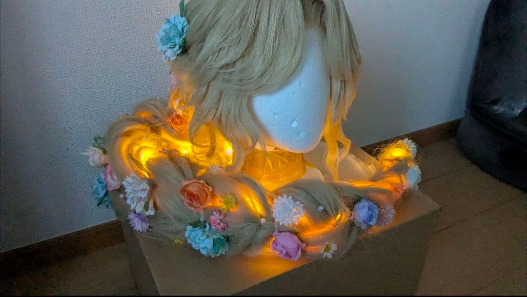 ラプンツェルコスプレ(ライト付きウィグ)セット