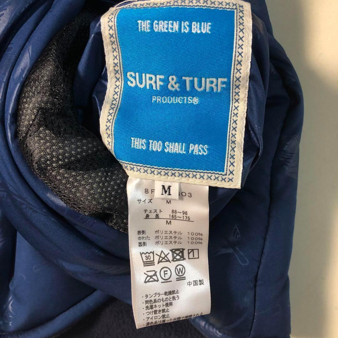 サーフアンドターフ リバーシブル 中綿 フリース ベスト★ネイビー Mサイズ