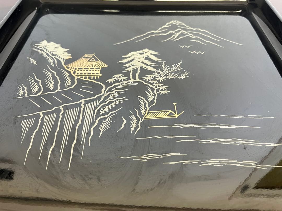 会席盆　漆器　工芸品　15枚セット　アンティーク