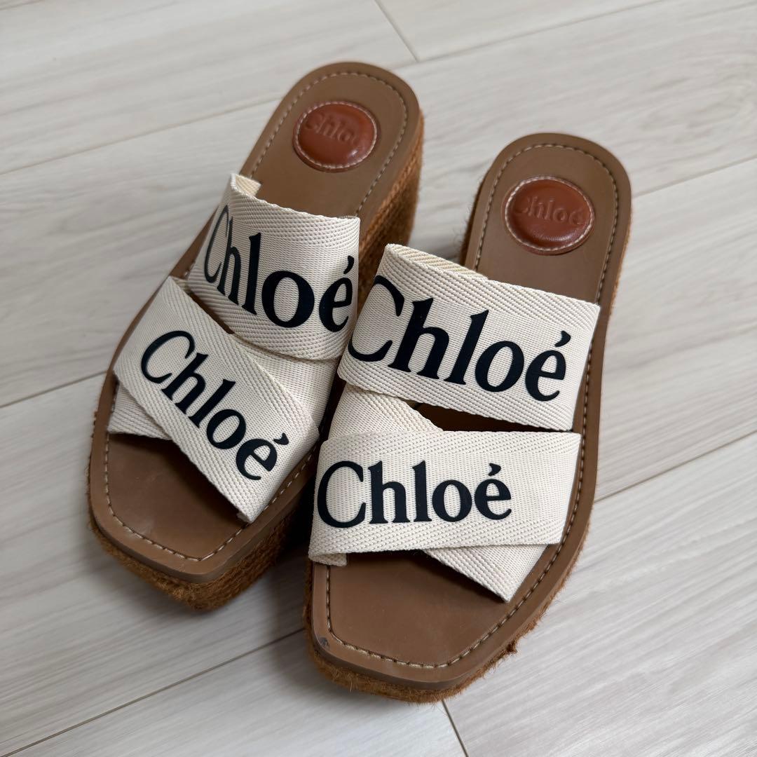 【値下げ不可❌】クロエ　ウェッジ　サンダル　厚底　24cm相当