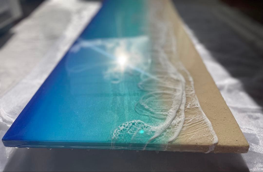 よっしー　オーシャンレジン　ロングパネル　W110㎝✖️H35㎝