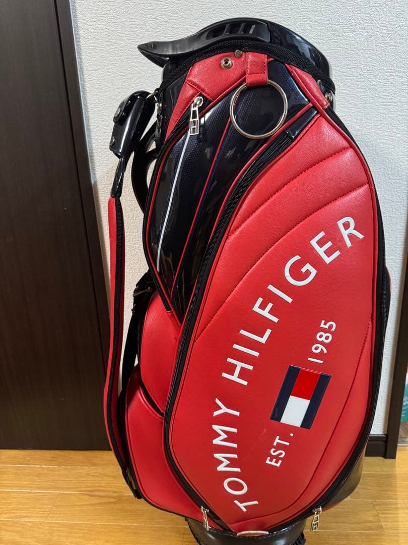   キャディバッグ レッド　新品ネームプレート付